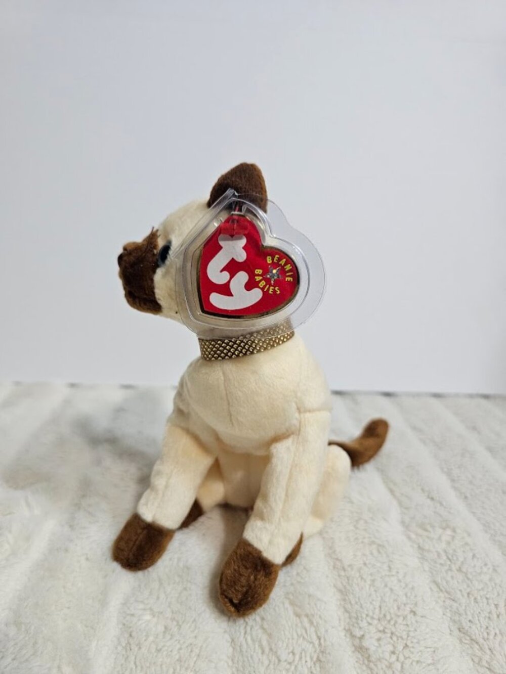 Ty Beanie Baby Siam the Siamese Cat Retired 2001 Vintage Plush - Picture 2 of 3